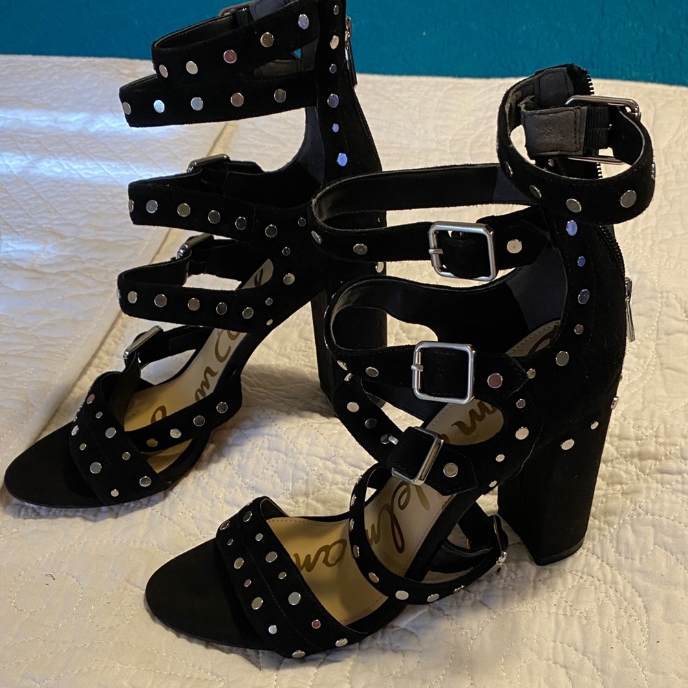 Stylish Black Studded Women's Heels